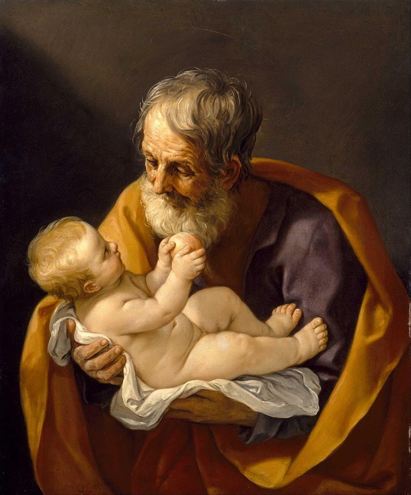 Art Print: Saint Joseph and the Christ Child