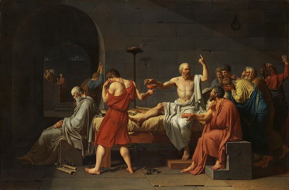 Wall Art Painting id:376798, Name: The Death of Socrates, Artist: David, Jacques-Louis