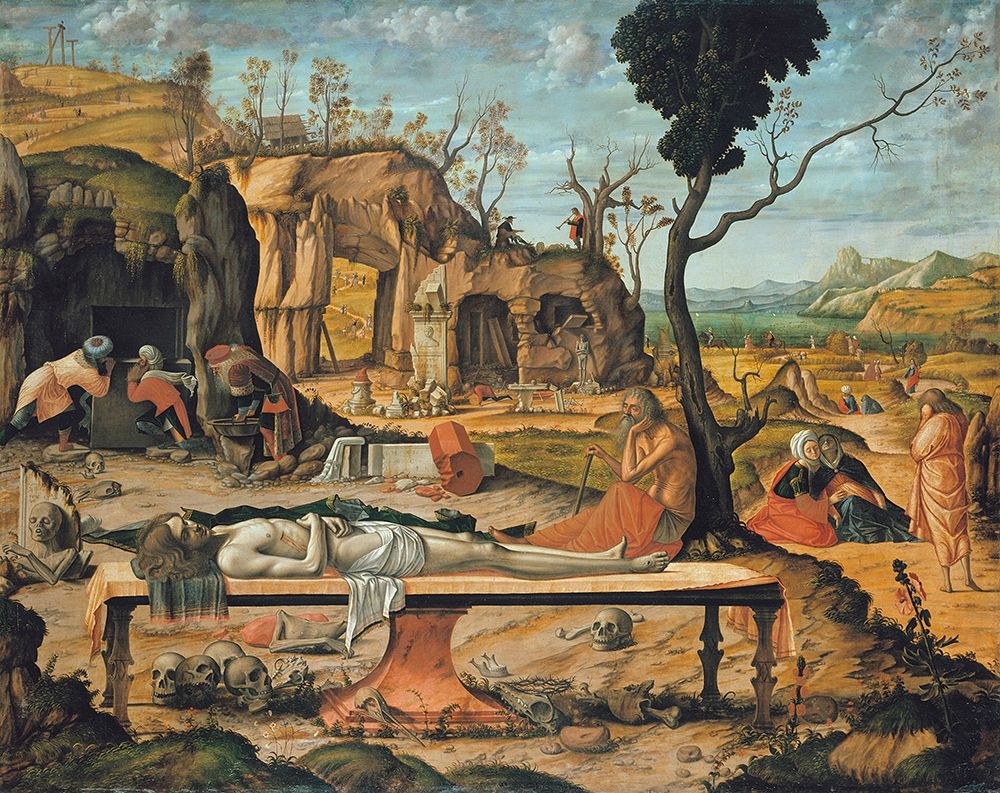 Wall Art Painting id:376982, Name: Preparation of Christs Tomb, Artist: Carpaccio, Vittore