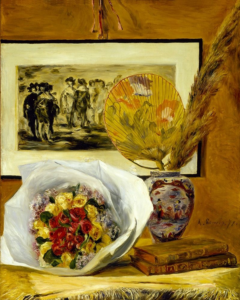 Wall Art Painting id:365166, Name: Still Life with Bouquet, Artist: Renoir, Pierre-Auguste
