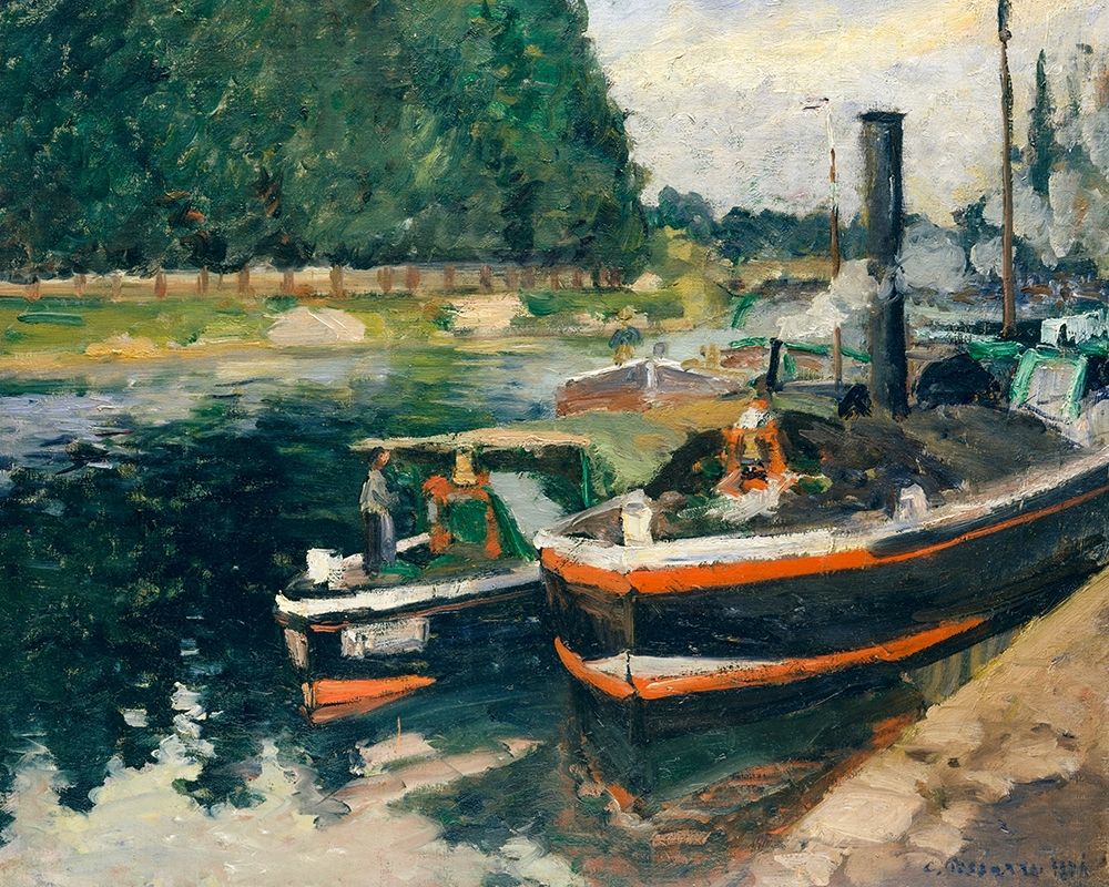 Art Print: Barges at Pontoise