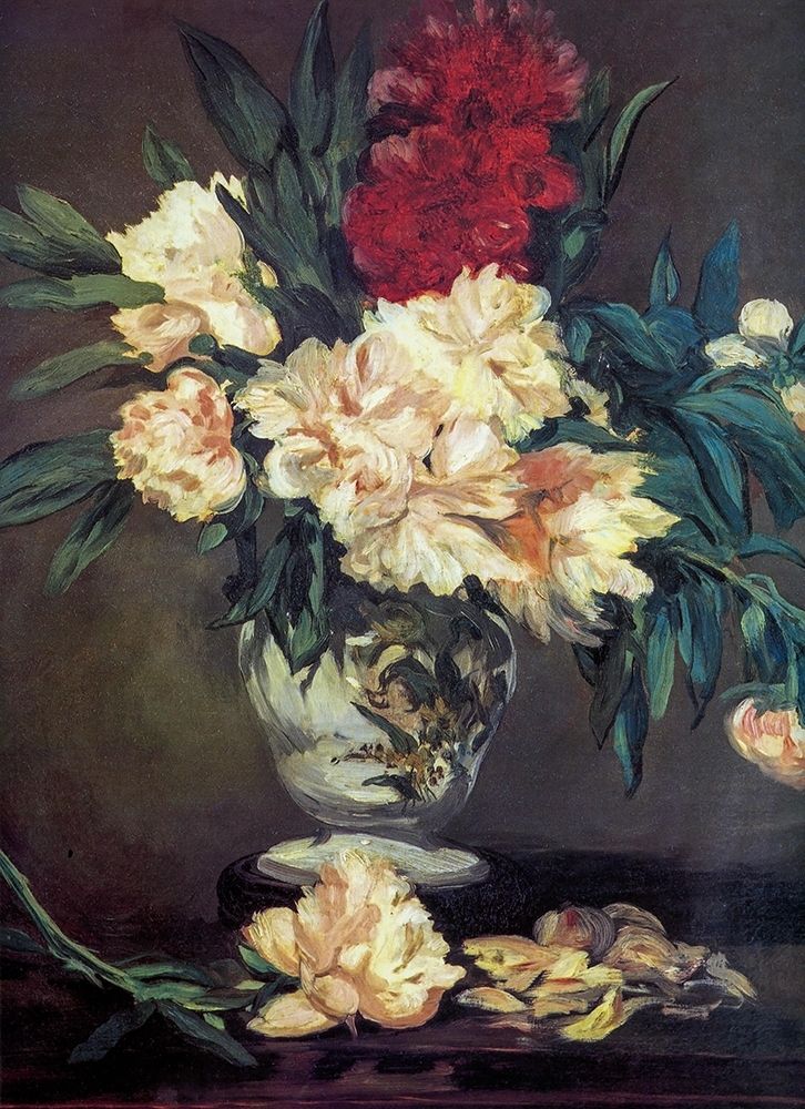 Wall Art Painting id:377954, Name: Vase of Peonies, Artist: Manet, Edouard