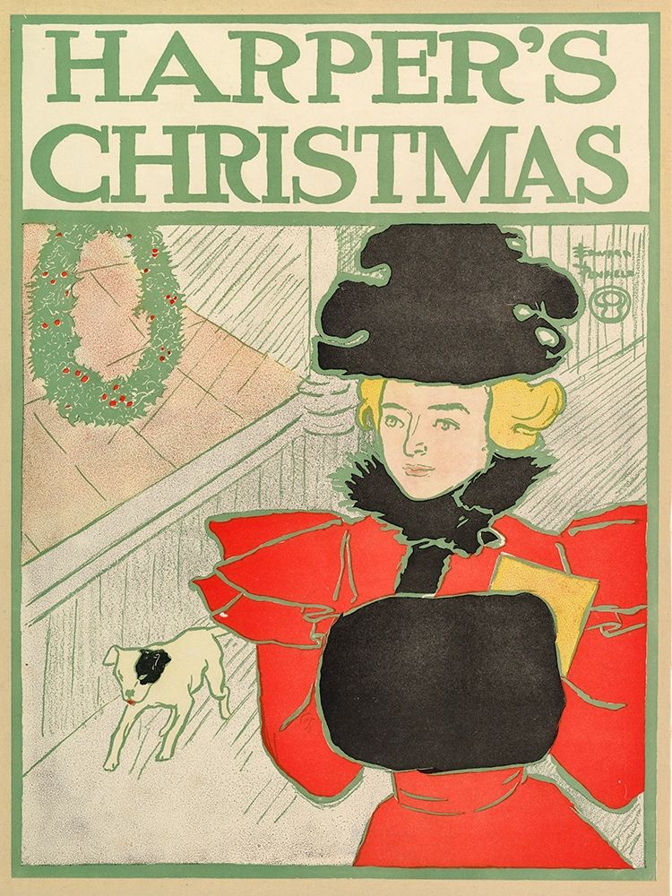 Wall Art Painting id:378509, Name: Harpers Christmas 1896, Artist: Penfield, Edward