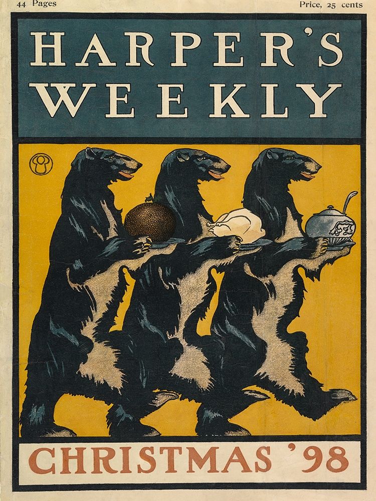 Art Print: Harpers Weekly Christmas 1898