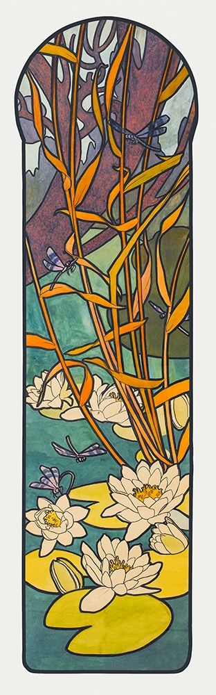 Wall Art Painting id:384571, Name: Stained glass box for the Fouquet jewelry store, Artist: Mucha, Alphonse