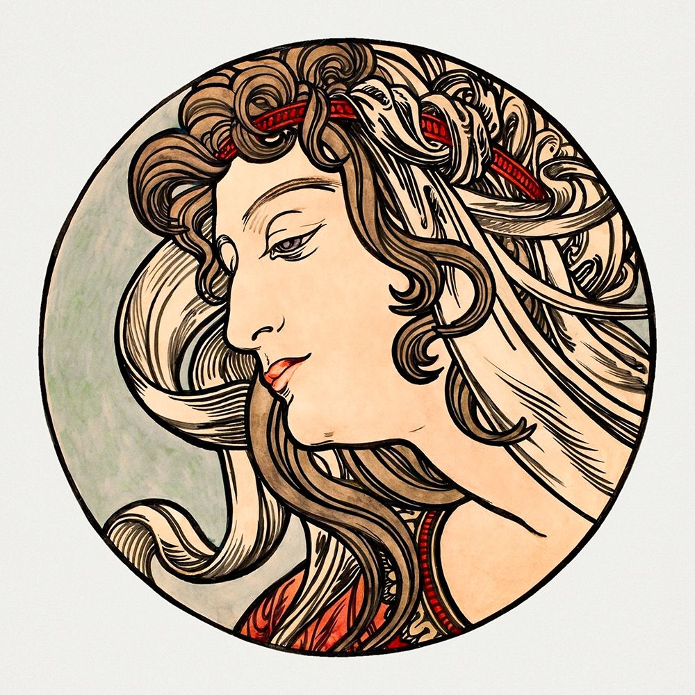 Art Print: Stained glass window for the facade of the Fouquet boutique