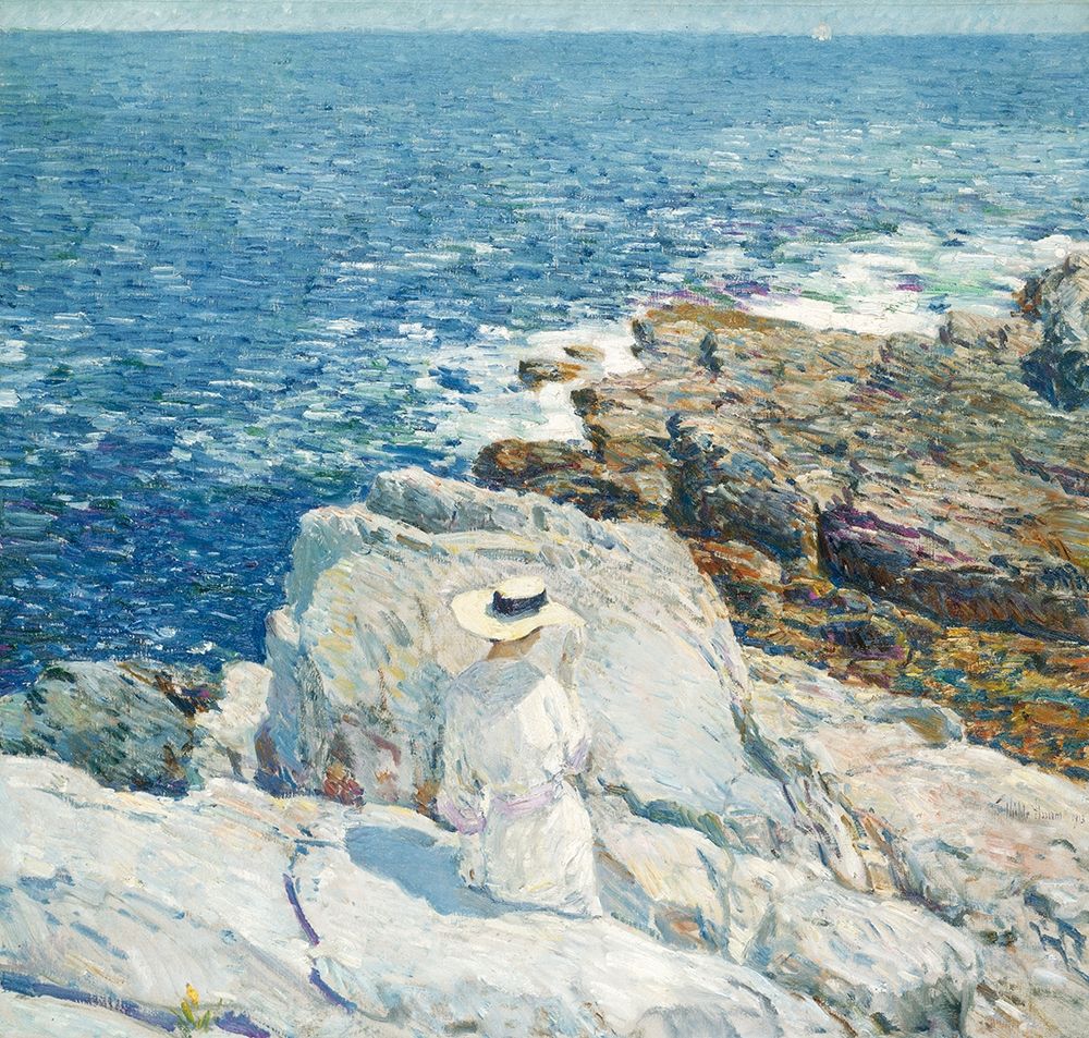 Wall Art Painting id:410639, Name: South Ledges-Appledore, Artist: Hassam, Childe