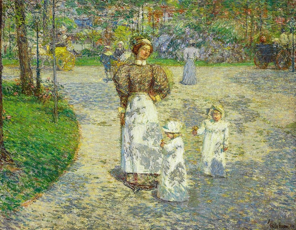 Wall Art Painting id:410642, Name: Spring in Central Park, Artist: Hassam, Childe