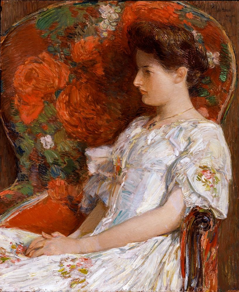 Wall Art Painting id:410644, Name: The Victorian Chair, Artist: Hassam, Childe