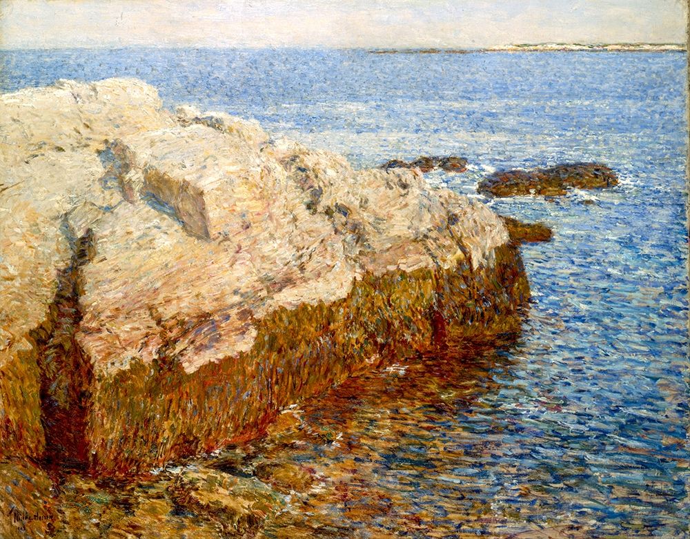 Wall Art Painting id:410658, Name: Cliff Rock Appledore, Artist: Hassam, Childe