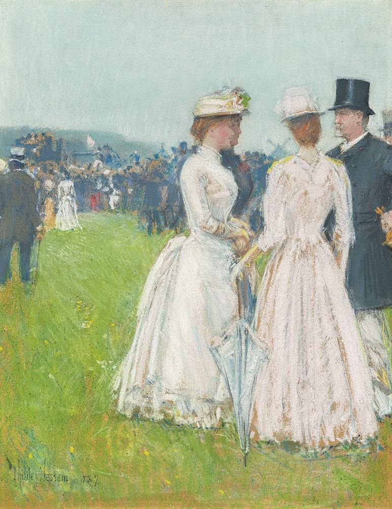 Wall Art Painting id:410674, Name: At the Grand Prix de Paris, Artist: Hassam, Childe