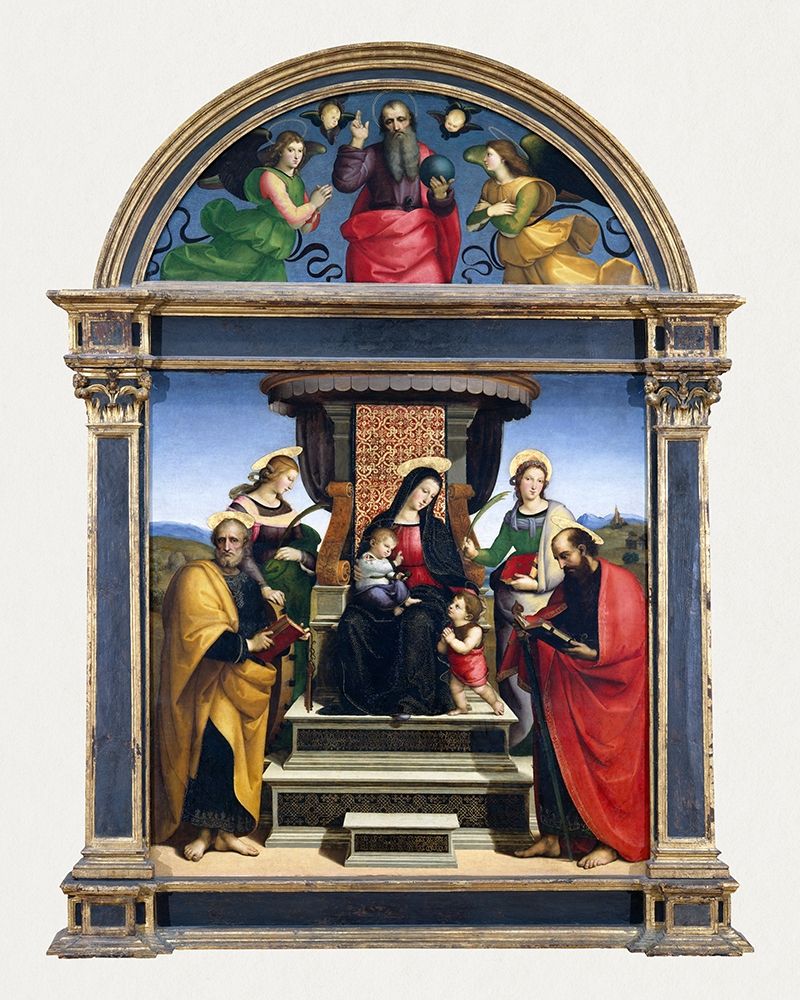 Art Print: Madonna and Child Enthroned with Saints