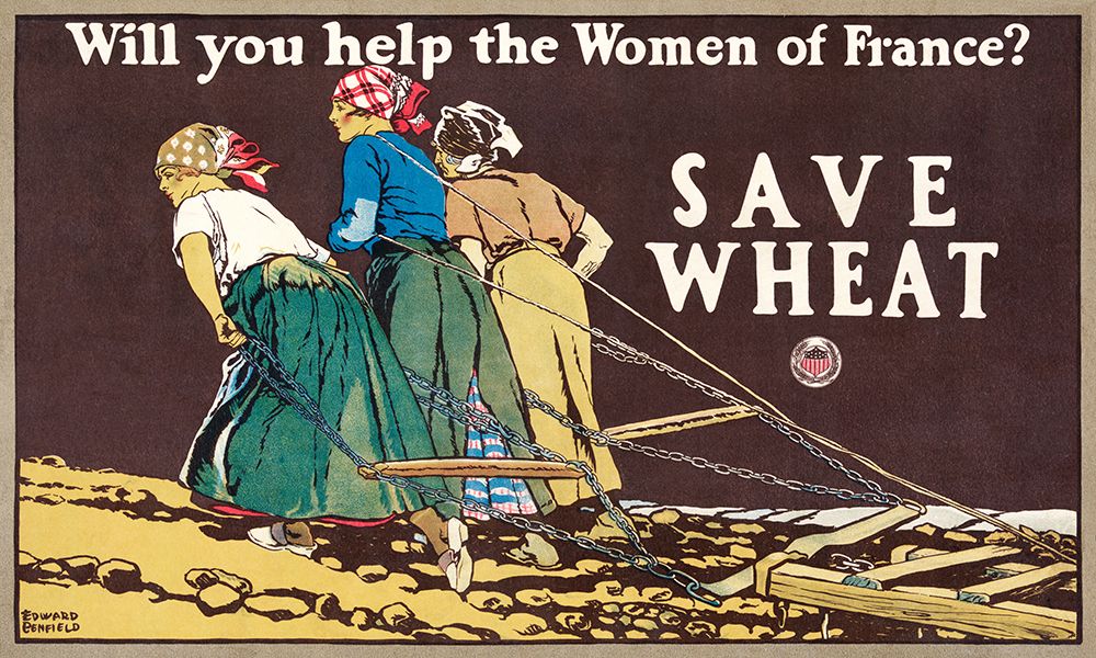 Wall Art Painting id:435579, Name: Will you help the women of France, Artist: Penfield, Edward