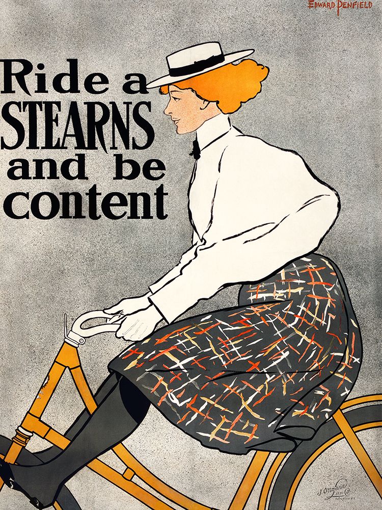 Art Print: Ride a Stearns and be content