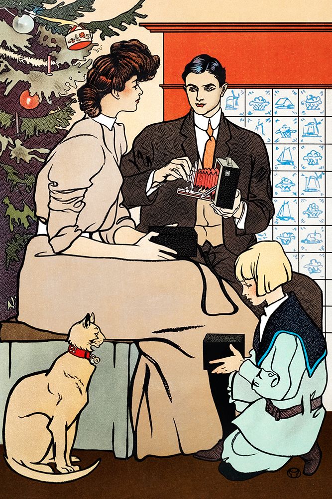 Art Print: Vintage Christmas Poster