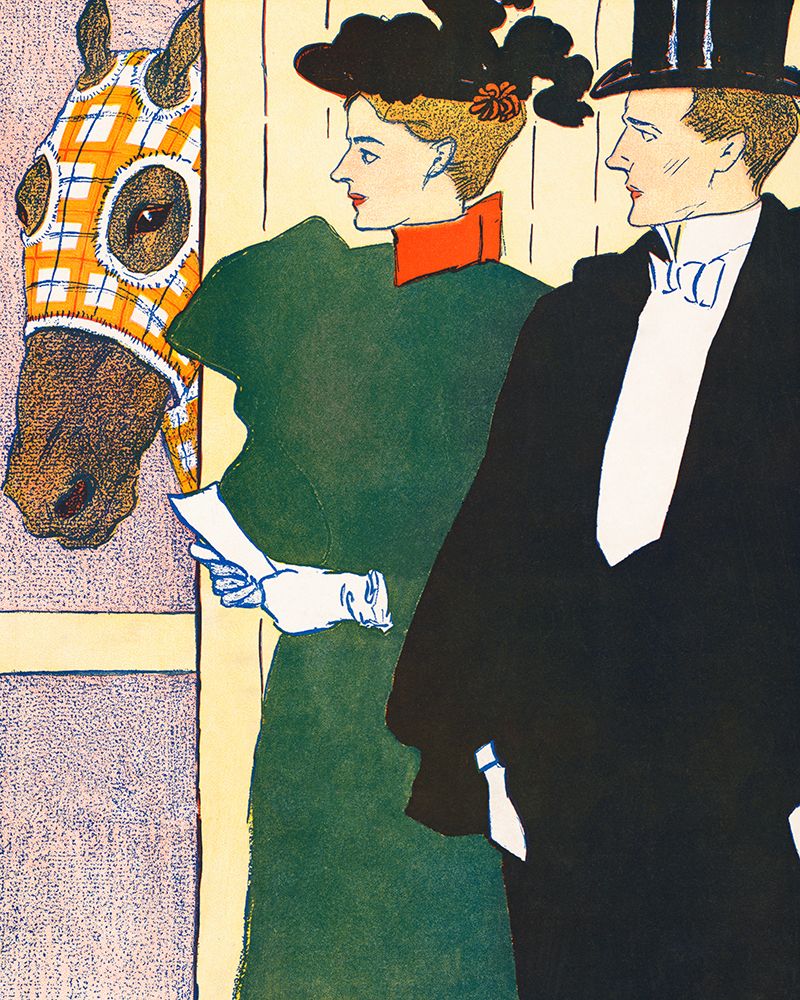 Art Print: Woman holding a horse racing ticket