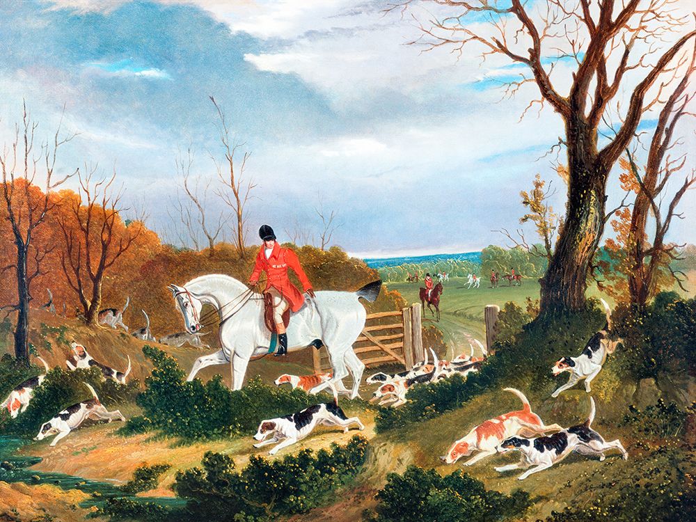 Wall Art Painting id:439591, Name: The Suffolk Hunt-Going to Cover near Herringswell, Artist: Herring, John Frederick