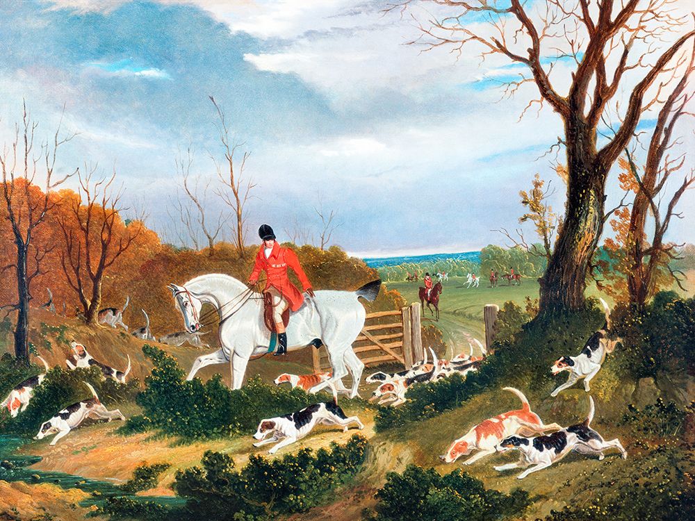 Art Print: The Suffolk Hunt-Going to Cover near Herringswell