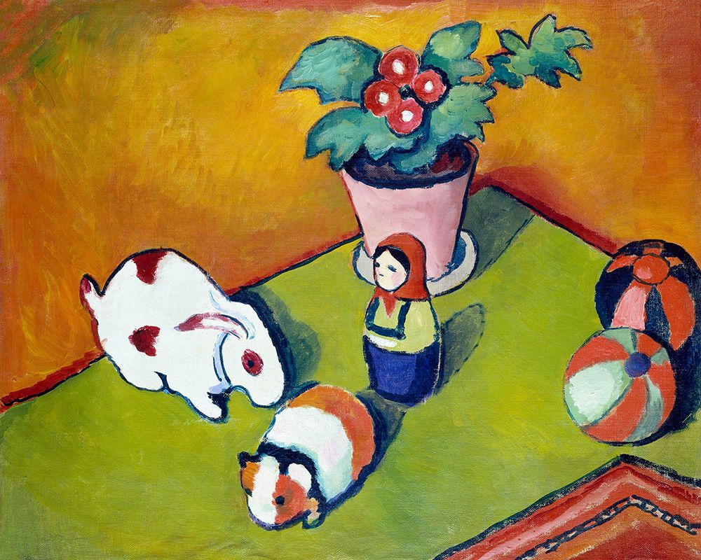 Wall Art Painting id:439599, Name: Little Walters Toys, Artist: Macke, August