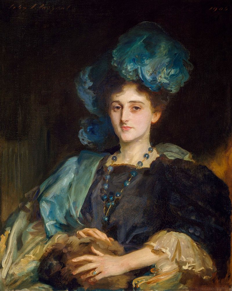 Wall Art Painting id:439907, Name: Portrait of Miss Katherine Elizabeth Lewis, Artist: Sargent, John Singer