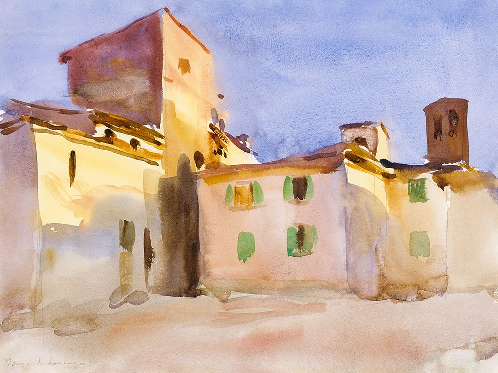 Wall Art Painting id:439935, Name: Borgo San Lorenzo, Artist: Sargent, John Singer
