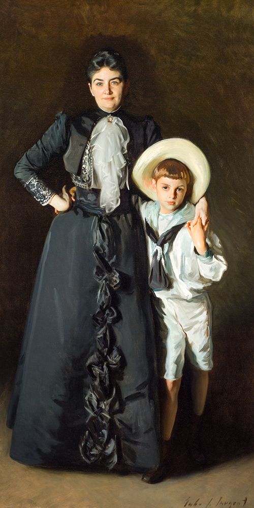 Wall Art Painting id:439949, Name: Portrait of Mrs. Edward L. Davis and Her Son-Livingston Davis, Artist: Sargent, John Singer