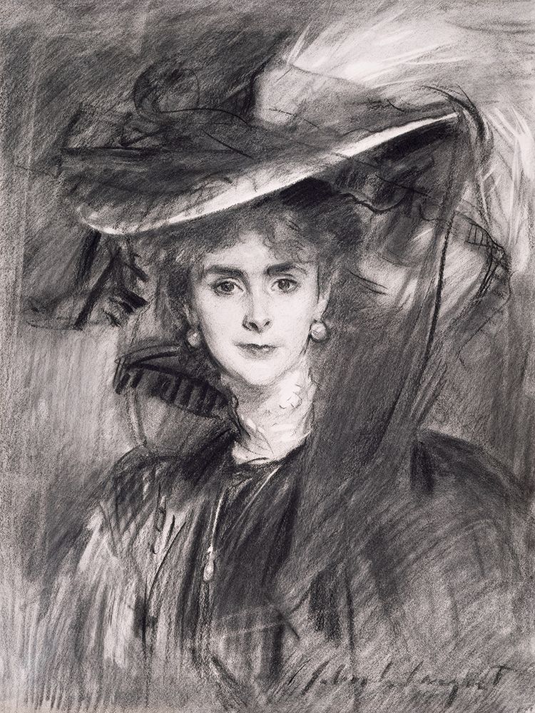 Wall Art Painting id:439983, Name: Portrait of the Baroness de Meyer, Artist: Sargent, John Singer