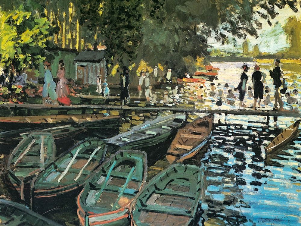 Wall Art Painting id:460995, Name: Bathers at the Grenouillere 1869, Artist: Monet, Claude