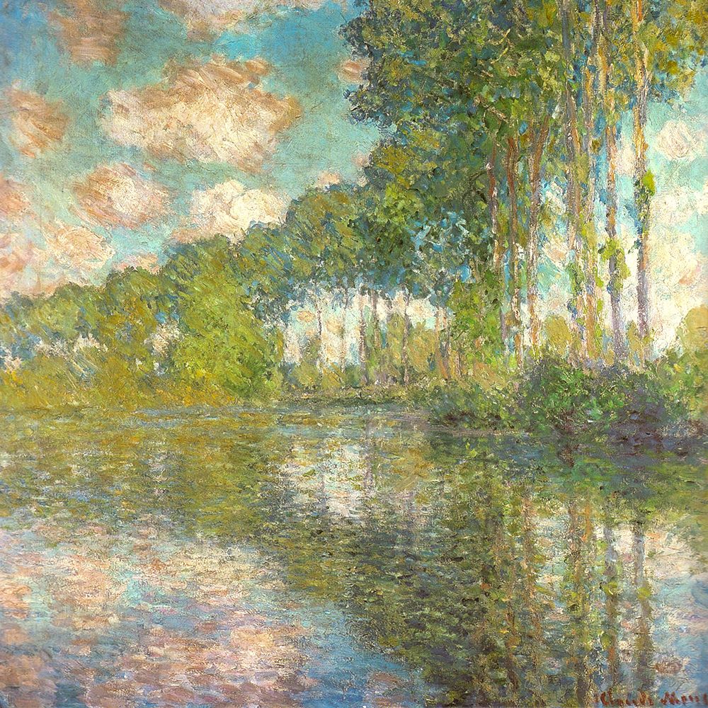 Wall Art Painting id:461077, Name: Poplars on the Epte 1891, Artist: Monet, Claude