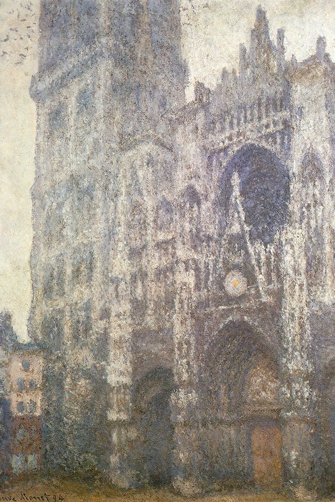 Wall Art Painting id:461105, Name: Rouen Cathedral facade 1894, Artist: Monet, Claude