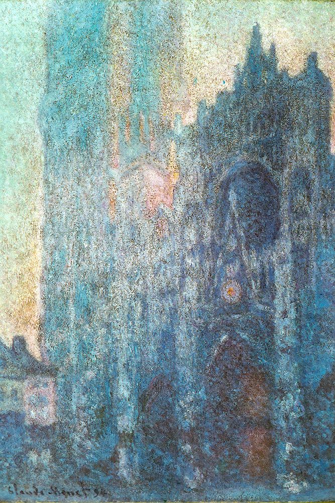 Wall Art Painting id:461106, Name: Rouen Cathedral in sunlight 1894, Artist: Monet, Claude