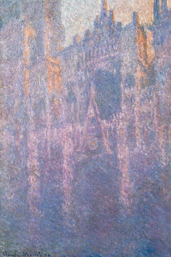 Wall Art Painting id:461108, Name: Rouen Cathedral-morning mist 1894, Artist: Monet, Claude