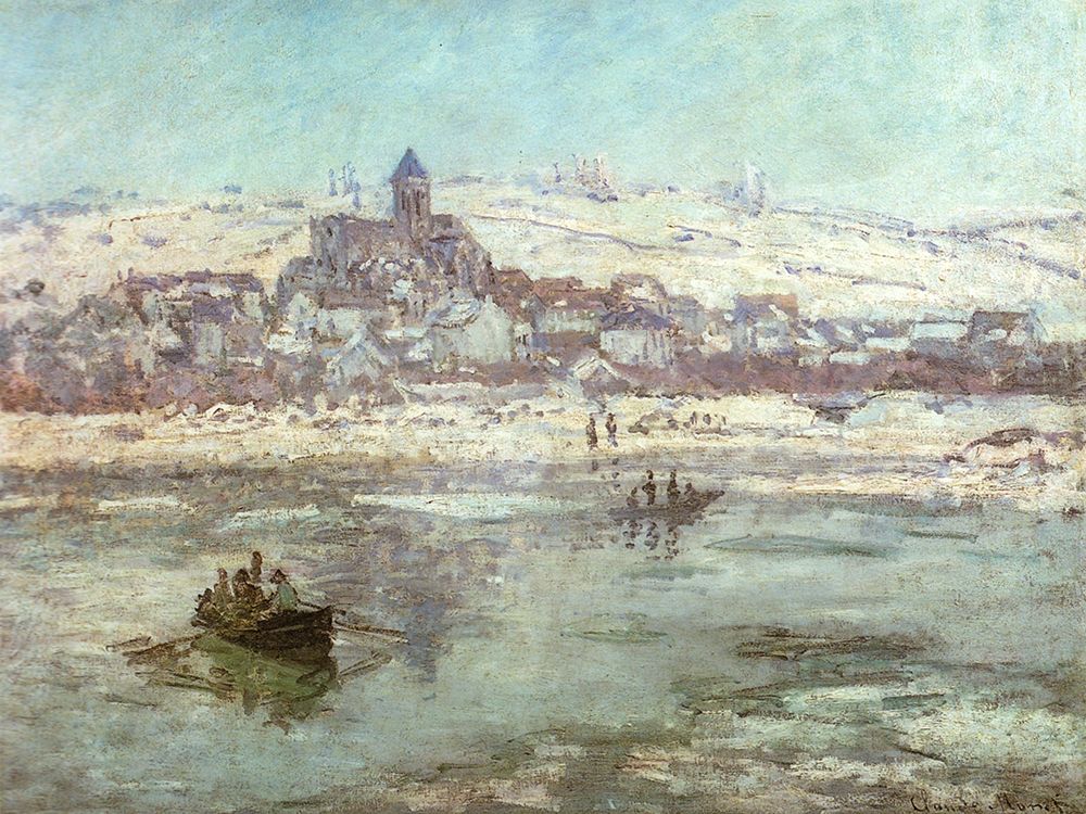 Wall Art Painting id:461170, Name: Vetheuil in Winter 1878, Artist: Monet, Claude