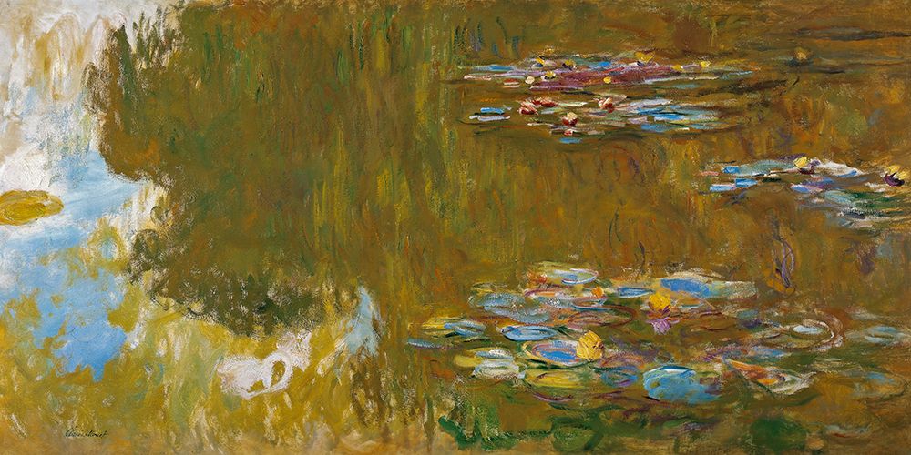 Wall Art Painting id:461246, Name: The Water Lily Pond 1917, Artist: Monet, Claude