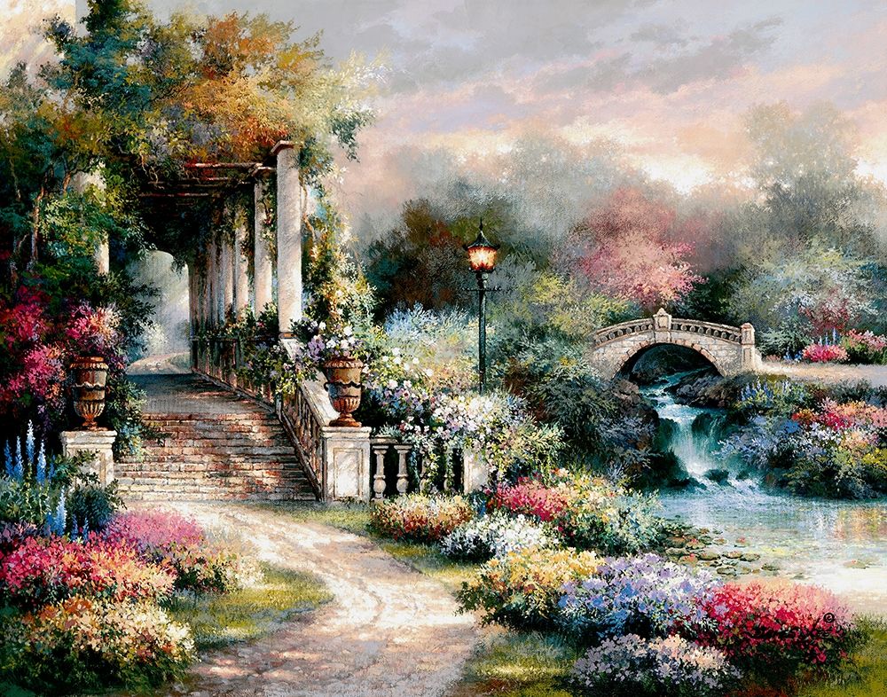 Wall Art Painting id:414548, Name: Classic Garden Retreat, Artist: Lee, James
