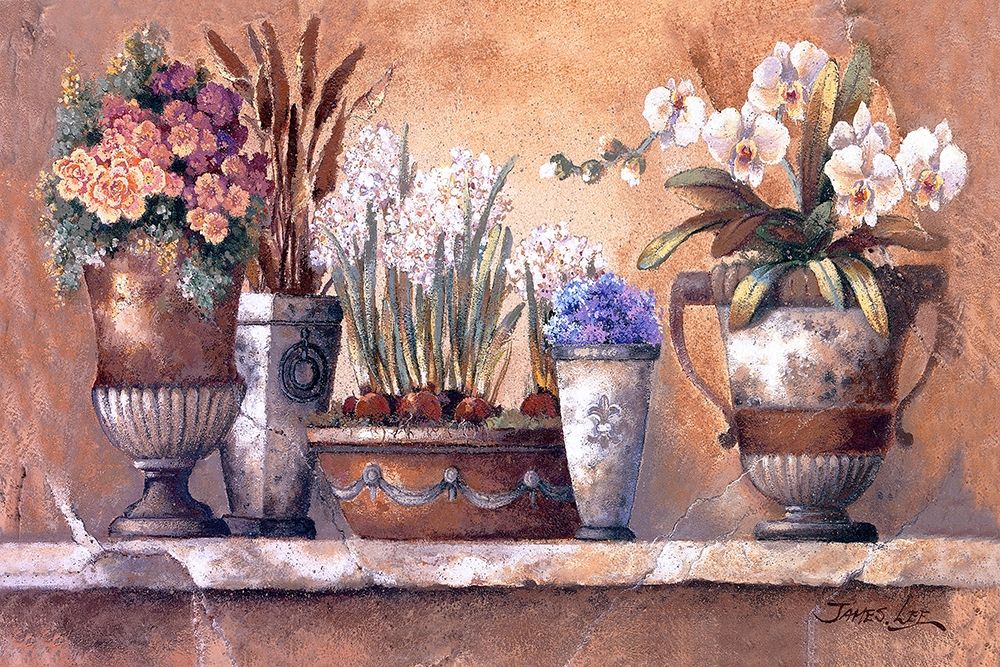 Wall Art Painting id:414562, Name: Antique Blossoms, Artist: Lee, James