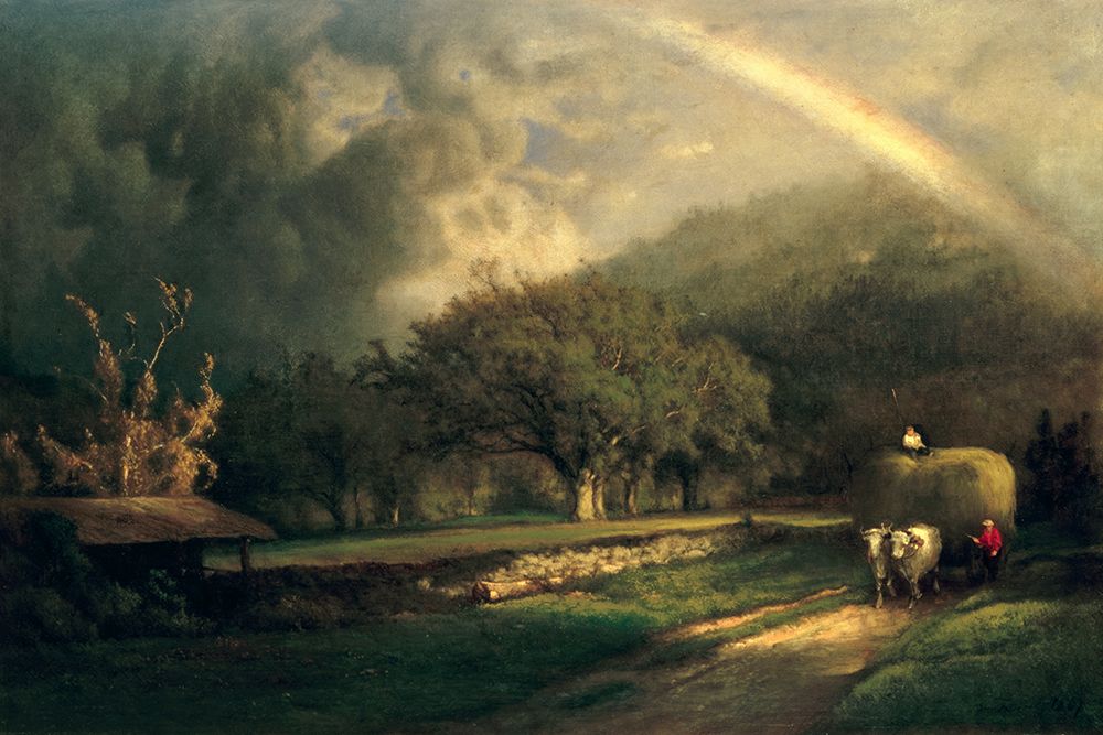 Art Print: The Rainbow in the Berkshire Hills 1869