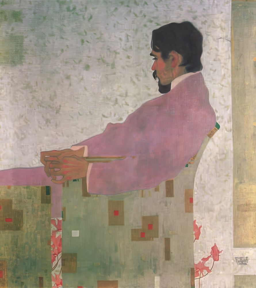 Wall Art Painting id:646129, Name: Portrait of Anton Peschka 1909, Artist: Schiele, Egon