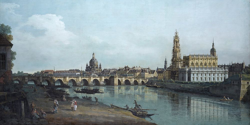 Art Print: Dresden seen from the Right Bank of the Elbe