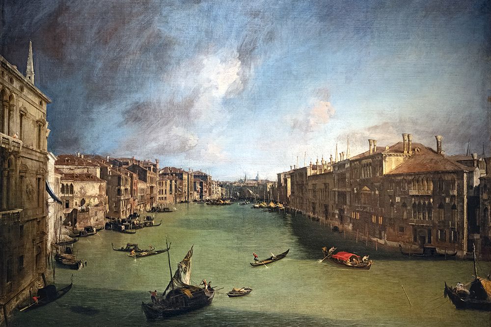 Art Print: Grand Canal, from Palazo Balbi toward Rialto