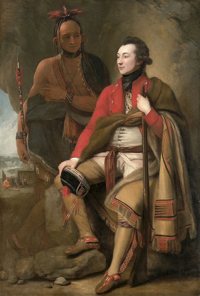 Art Print: Colonel Guy Johnson and Karonghyontye Captain David Hill 1776