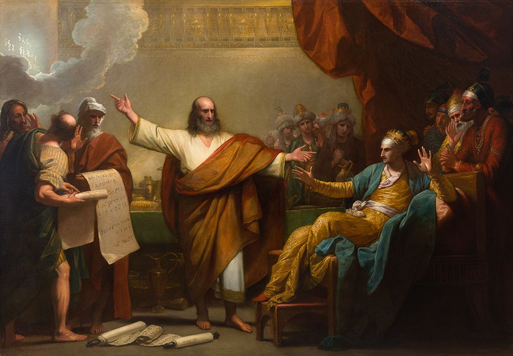 Art Print: Daniel Interpreting to Belshazzar the Writing on the Wall