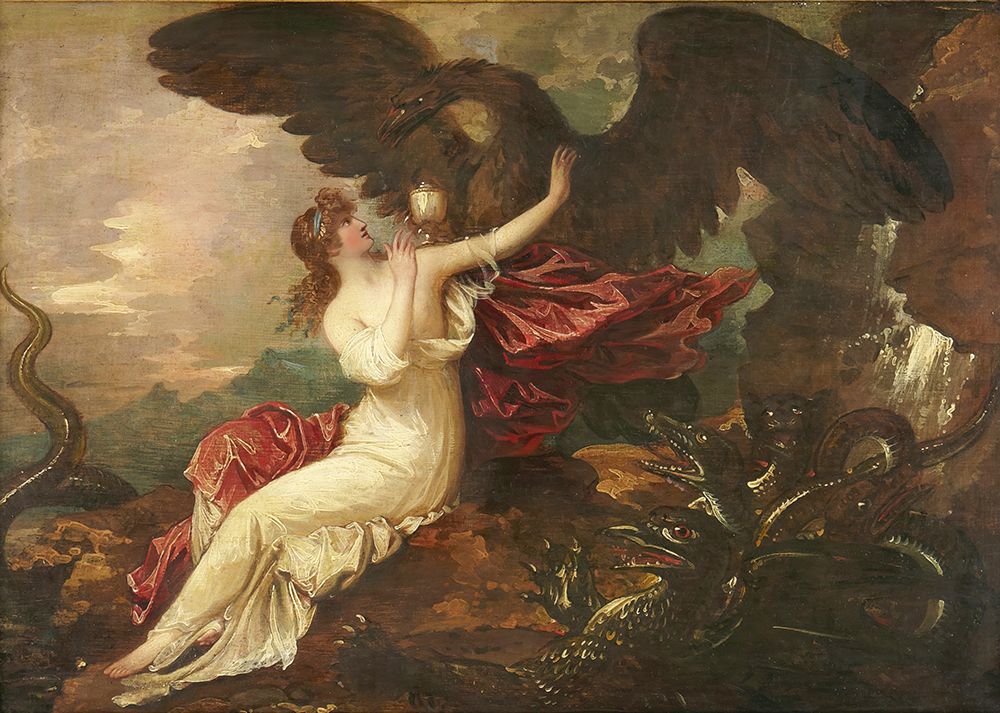 Art Print: Eagle bringing cup to Psyche 1802