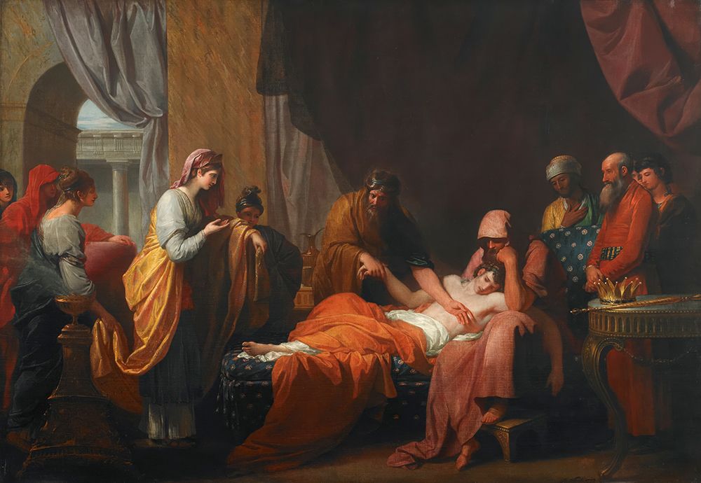 Art Print: Erasistratus the Physician Discovers the Love of Antiochus for Stratonice 1772