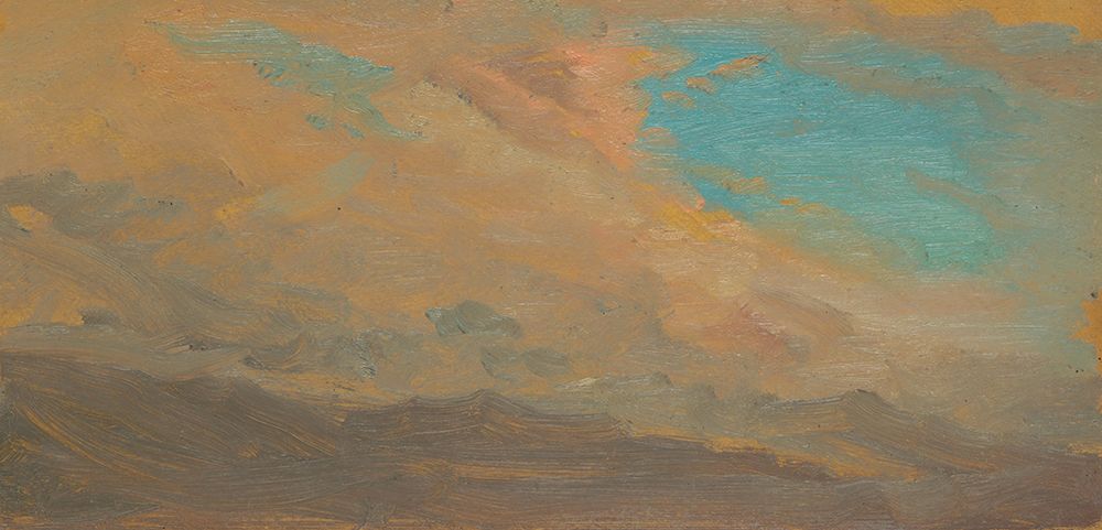 Art Print: Cloudy Sky over Mountains 1865