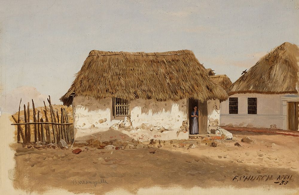 Art Print: Colombia, Barranquilla, Two Houses 1853