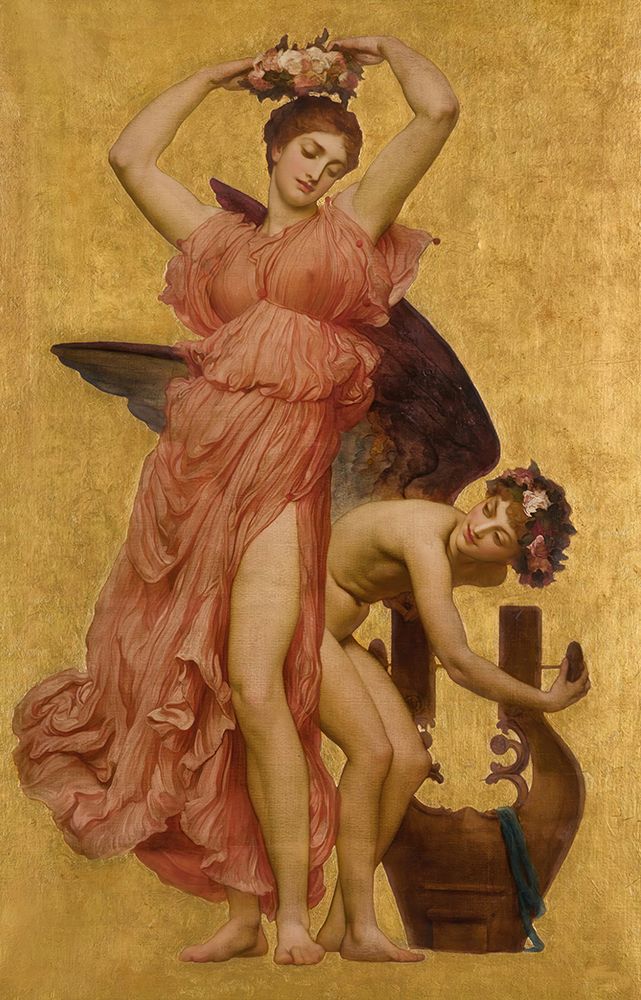 Wall Art Painting id:730158, Name: Erato, Artist: Leighton, Frederic