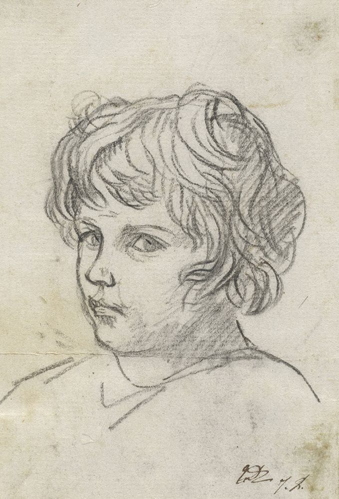 Wall Art Painting id:730719, Name: Head of a Boy circa 1775, Artist: David, Jacques-Louis