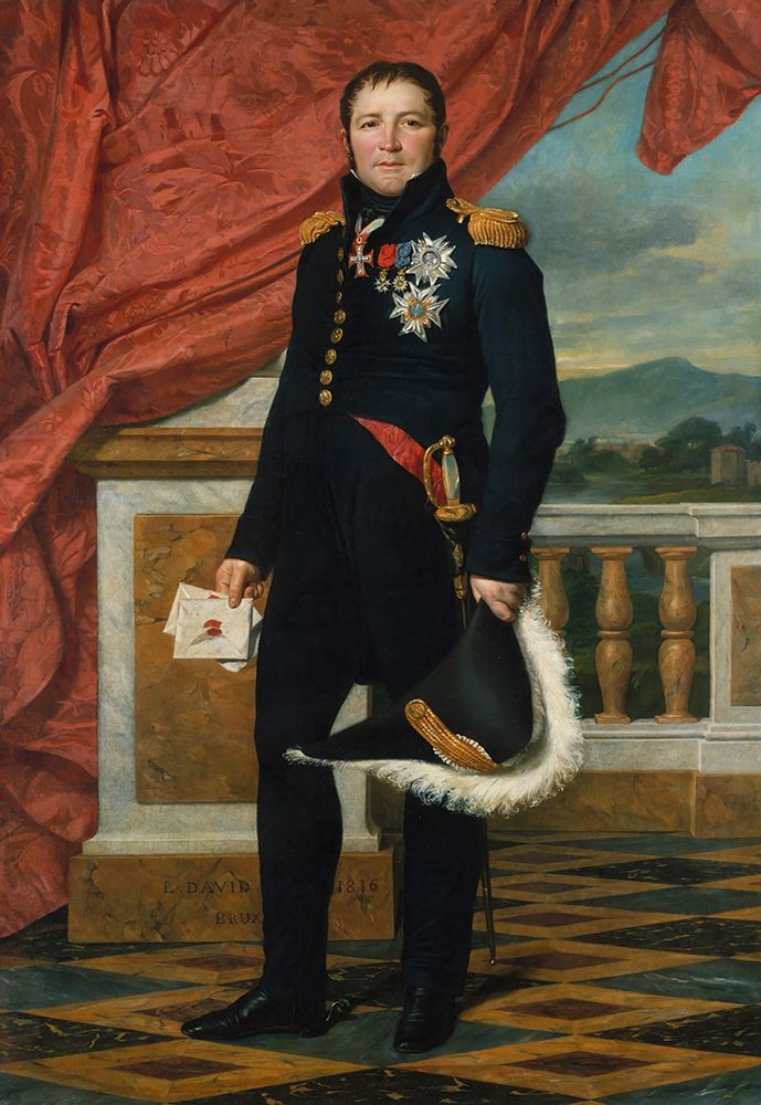 Wall Art Painting id:730736, Name: Portrait Of French Politician And Soldier Etienne Maurice Gerard 1816, Artist: David, Jacques-Louis