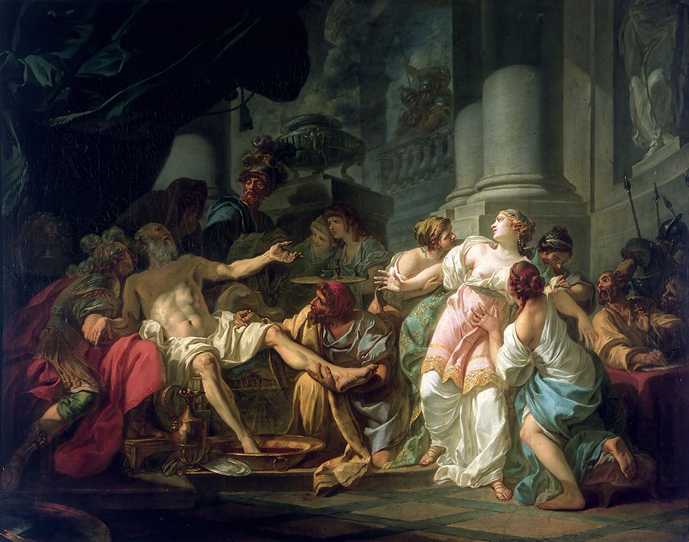 Wall Art Painting id:730758, Name: The Death Of Seneca 1773, Artist: David, Jacques-Louis